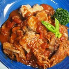 マエポーの、豚肉デミソース