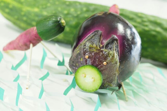 七夕に夏野菜の動物、よろこBooかな?