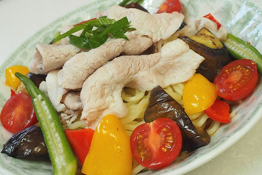 レシピ更新☆マエポーの豚肉と夏野菜の冷やし中華